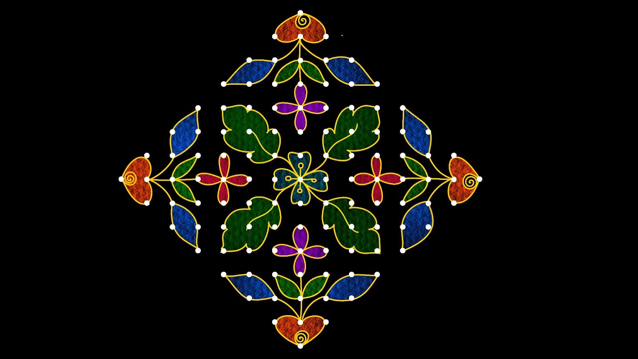 Sankranthi rangoli designs for 15-1 dots|chukkala muggulu|pongal kolam #rangoli  #sankranthimuggulu
