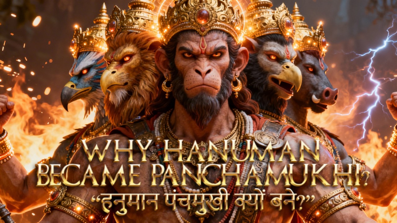 Why Hanuman Became Panchamukhi to Defeat Ahiravan & Mahiravan| “हनुमान पंचमुखी क्यों बने?”