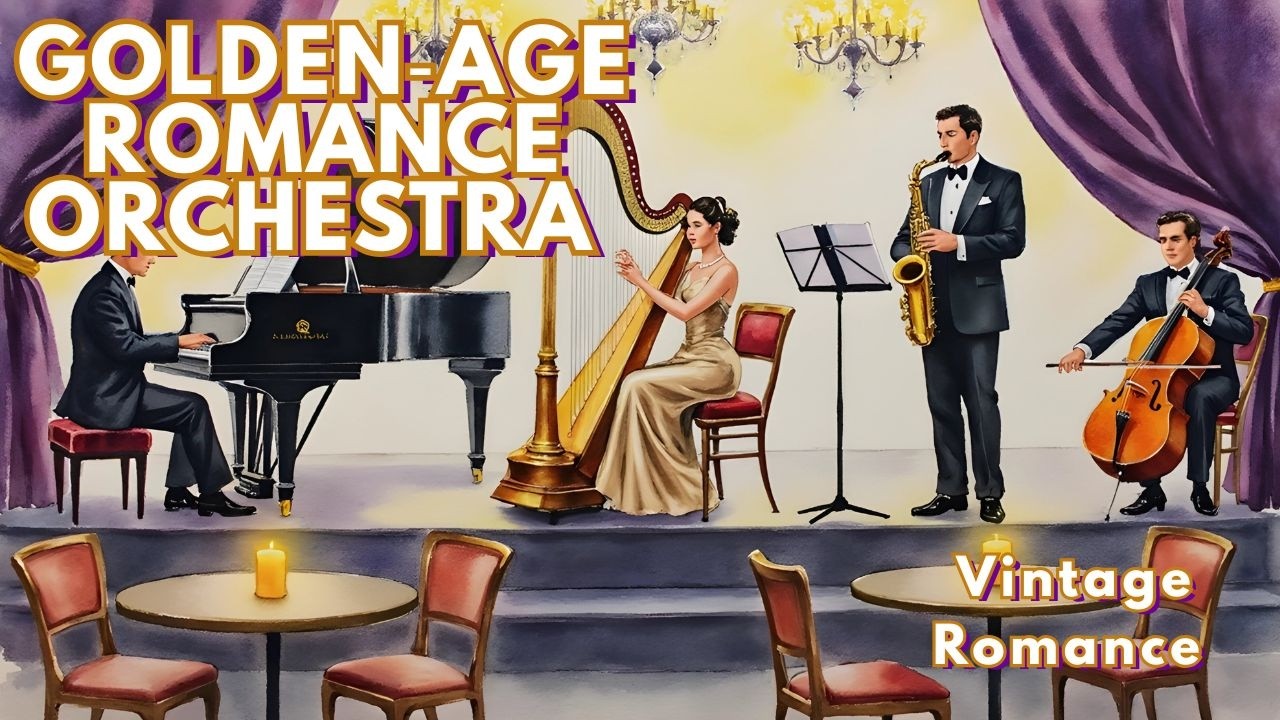 Golden Age Romance Orchestra #relaxingvisuals #backgroundmusic #studymusic #frametvart