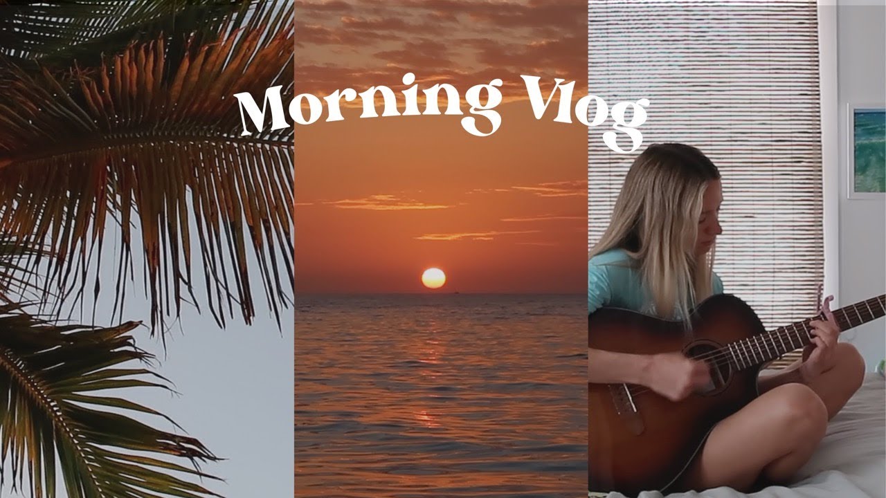 Morning Vlog! Sunrise on the beach, breakfast, and chill with me :)