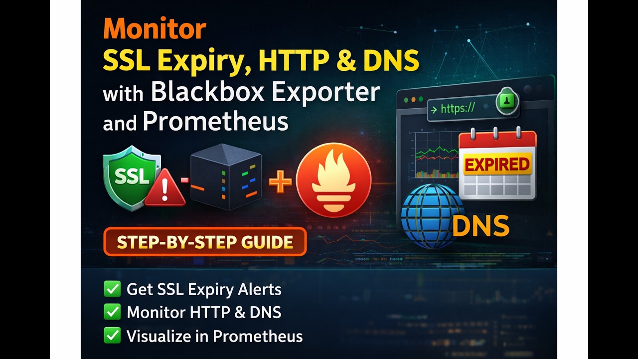Monitor SSL Expiry, HTTP & DNS with Blackbox Exporter and Prometheus