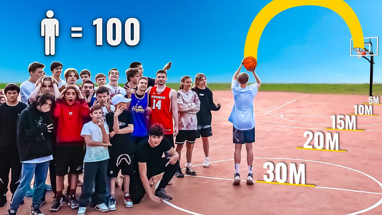 ПОПАДИ САМЫЙ ДАЛЬНИЙ БРОСОК И ПОЛУЧИ ЛЮБЫЕ КРОССОВКИ !