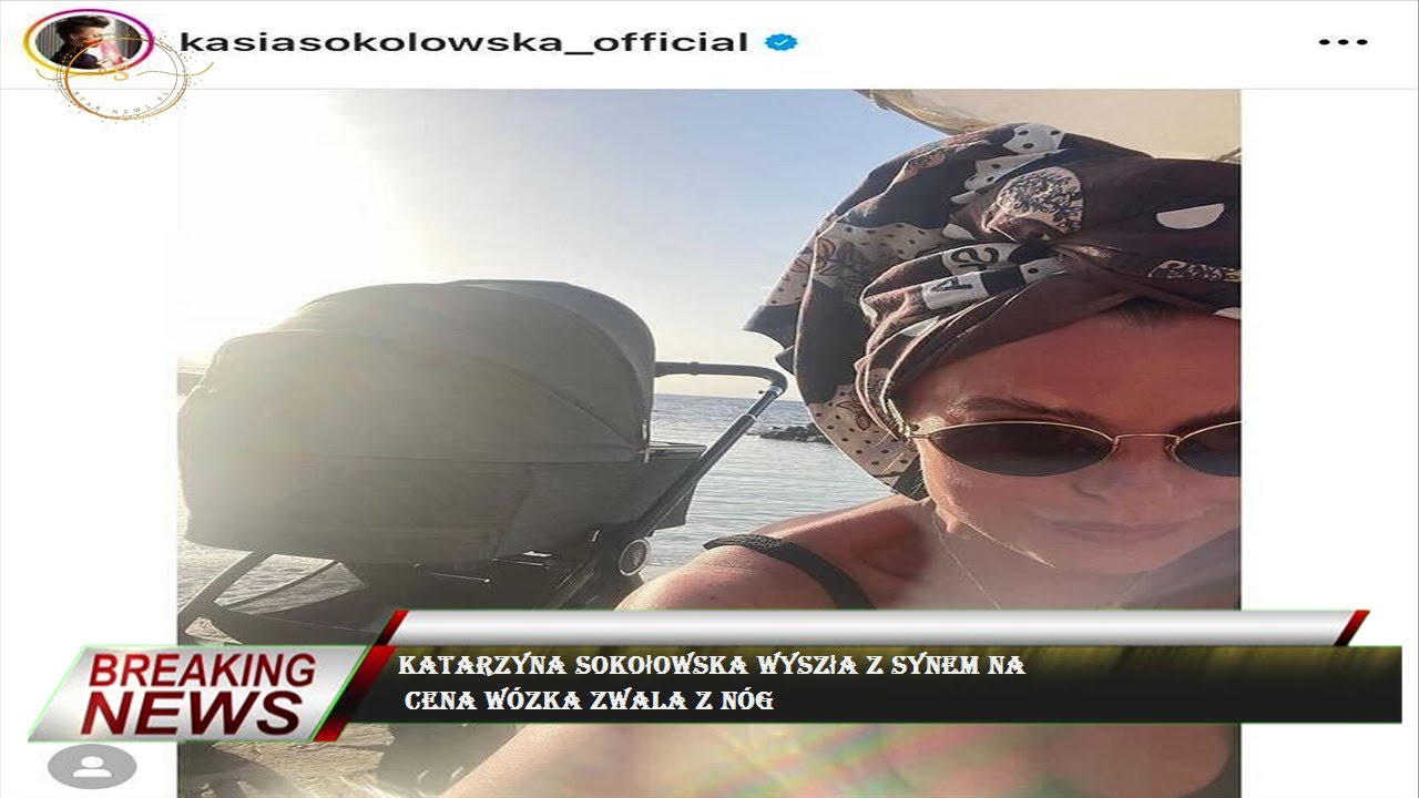 Katarzyna Sokołowska wyszła z synem na  Cena w&oacute;zka zwala z n&oacute;g