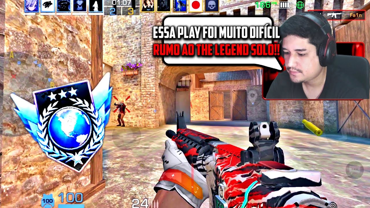 PASSEI SUFOCO RUMO AO THE LEGEND SOLO | ROG PHONE 6 165 FPS - STANDOFF 2