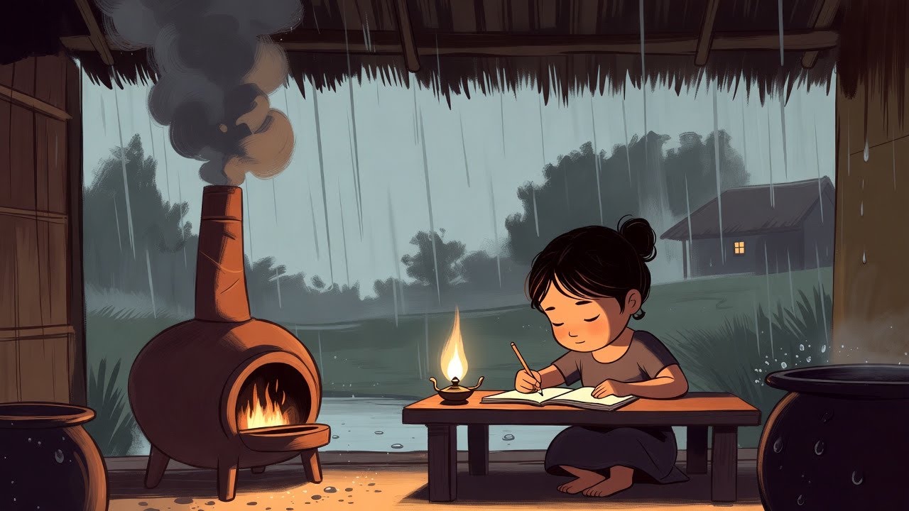 LIVE Study With Me 📚 Cozy Village Rain | Pomodoro 50/10 Focus