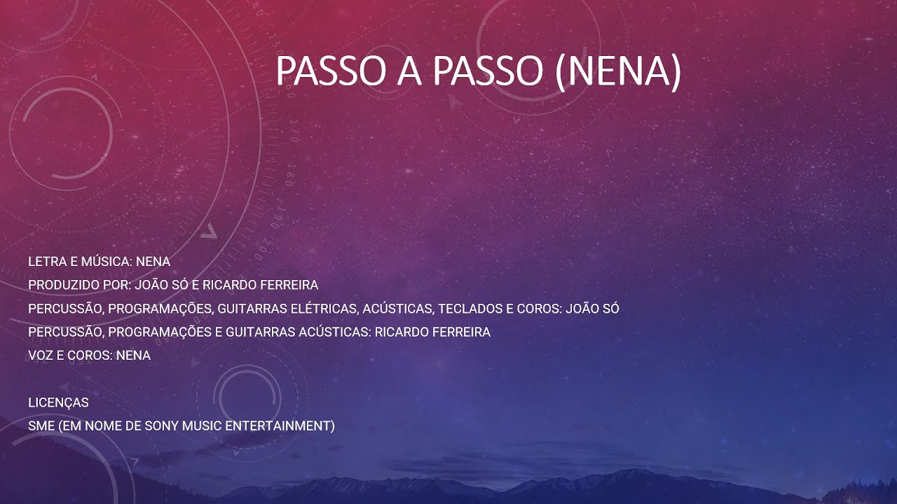 Passo a Passo - Nena (LETRA )