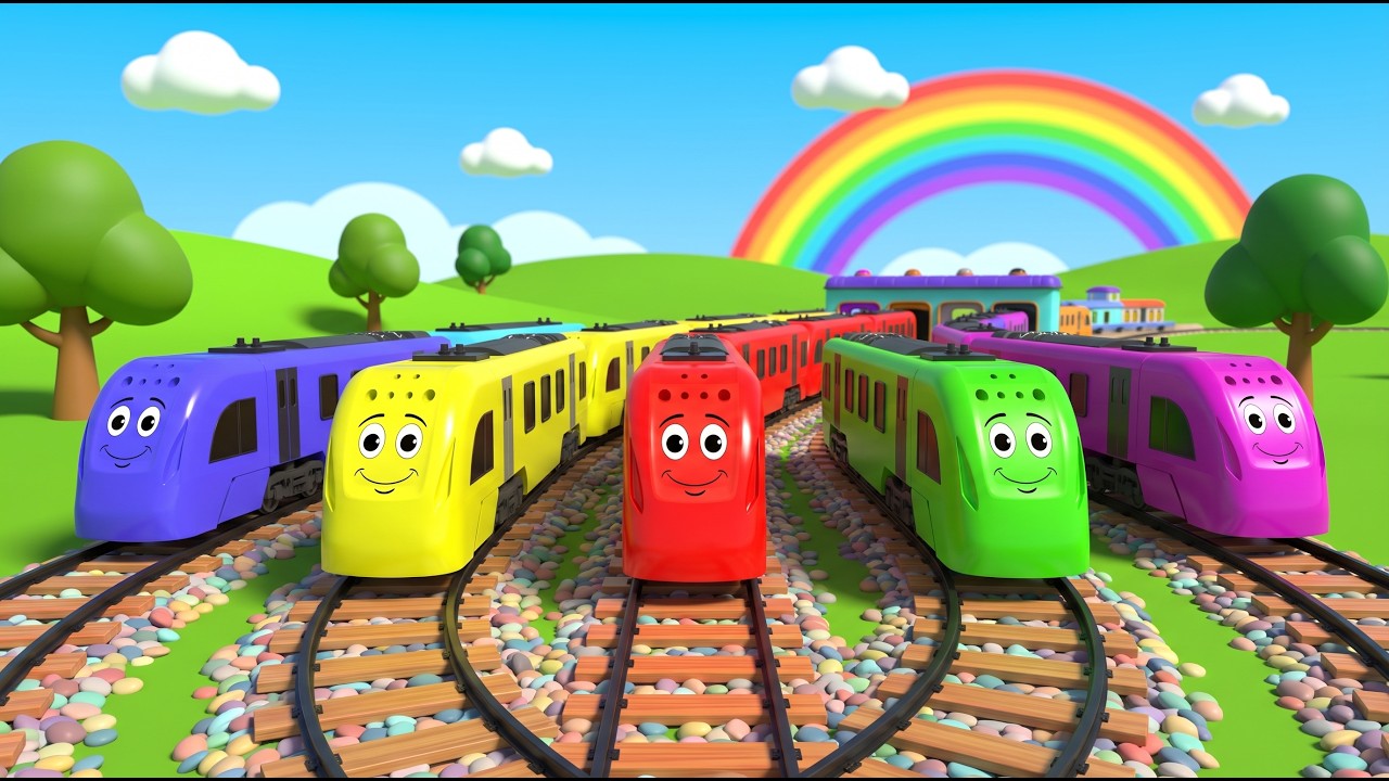 Learn Colors with Toy Trains | Colorful Train Adventure for Kids | Tuntun Tara Kids