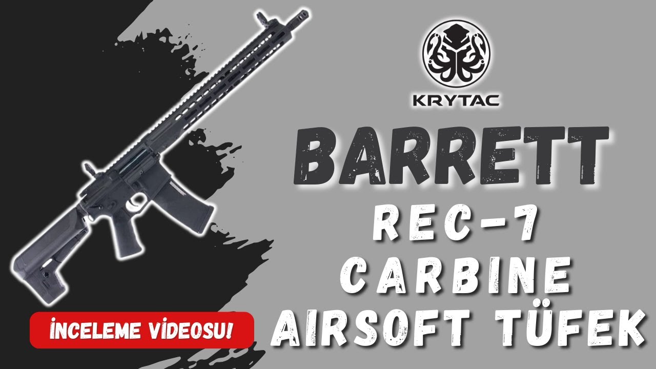 KRYTAC Barrett REC7 Carbine M-LOK AEG Airsoft Tüfek - Siyah