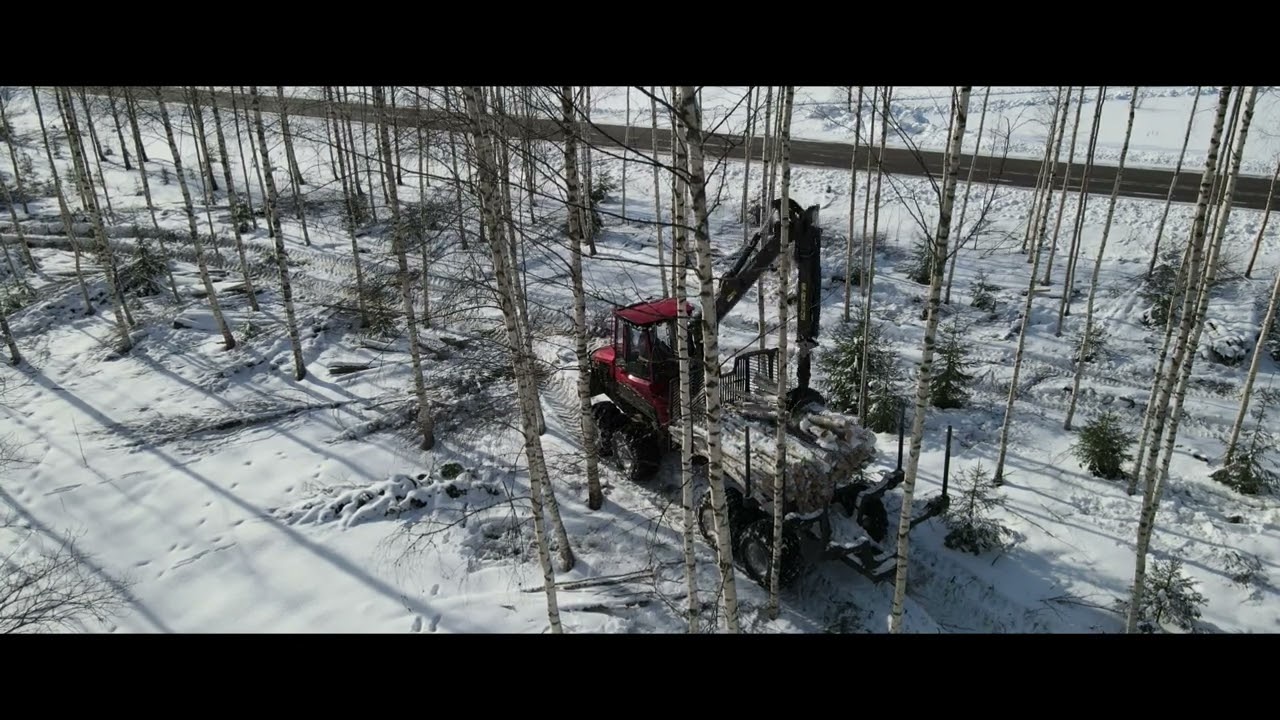 Birch thinning job. Komatsu 845 ComfortRide 2021 model 13.03.2023.