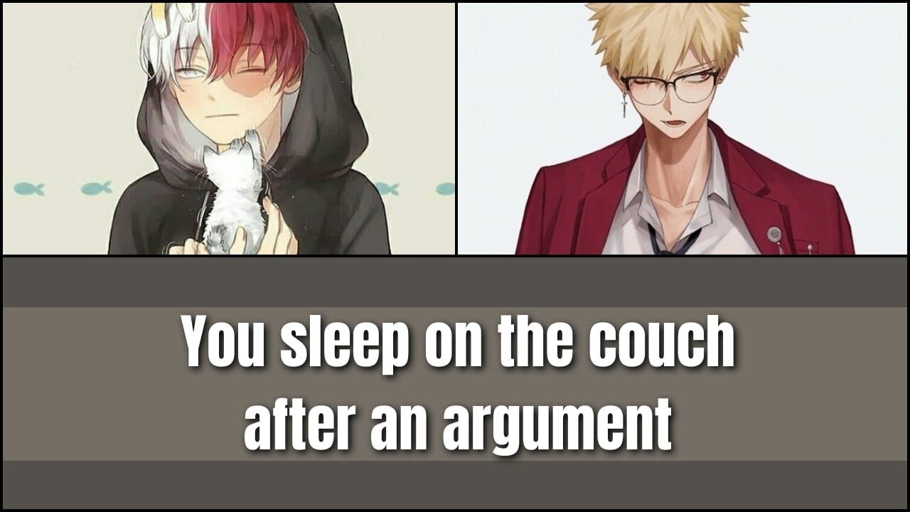 You sleep on the couch after an argument - mha x listener