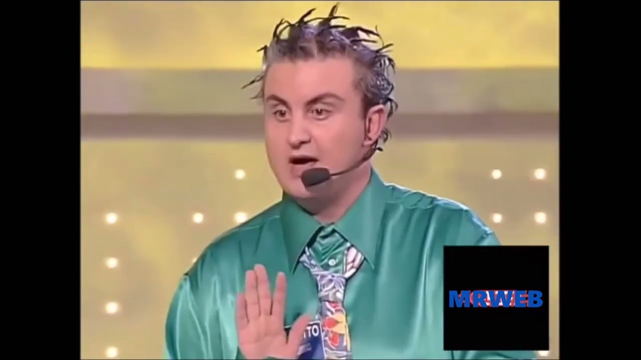 Sarabanda -  21 gennaio 2003 -  lite  Enrico Papi  VS  l'uomo gatto