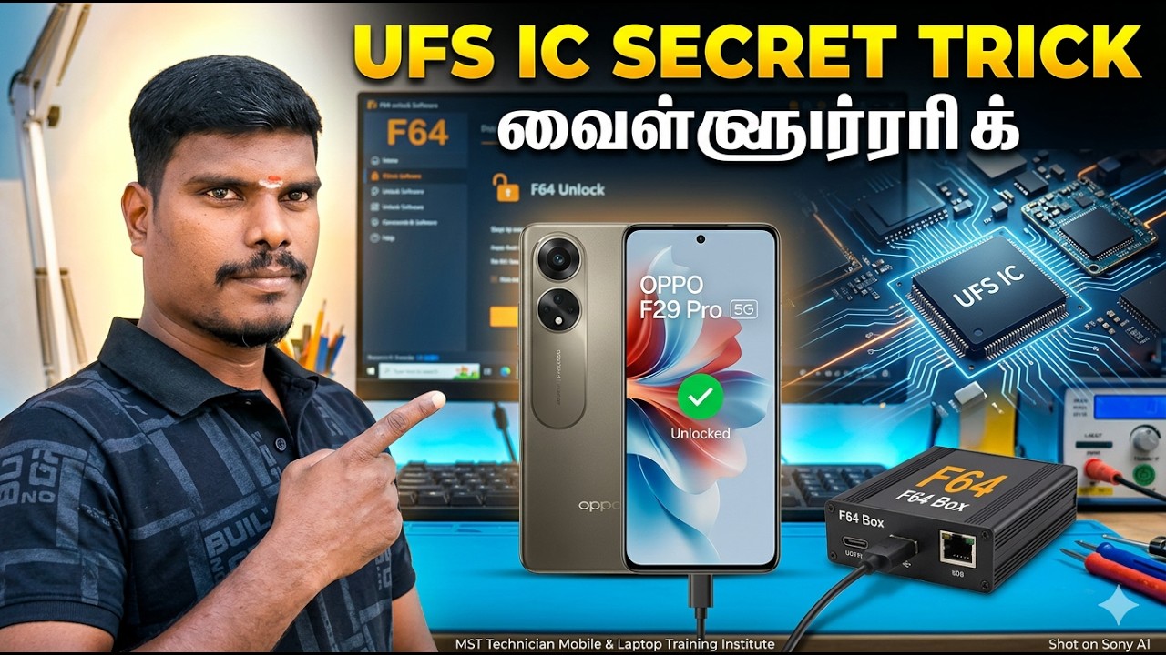 OPPO F29 Pro 5G FRP Unlock 🔓 Using F64 Box  UFS IC Reballing Tricks Method  Beginner Mobile Repair