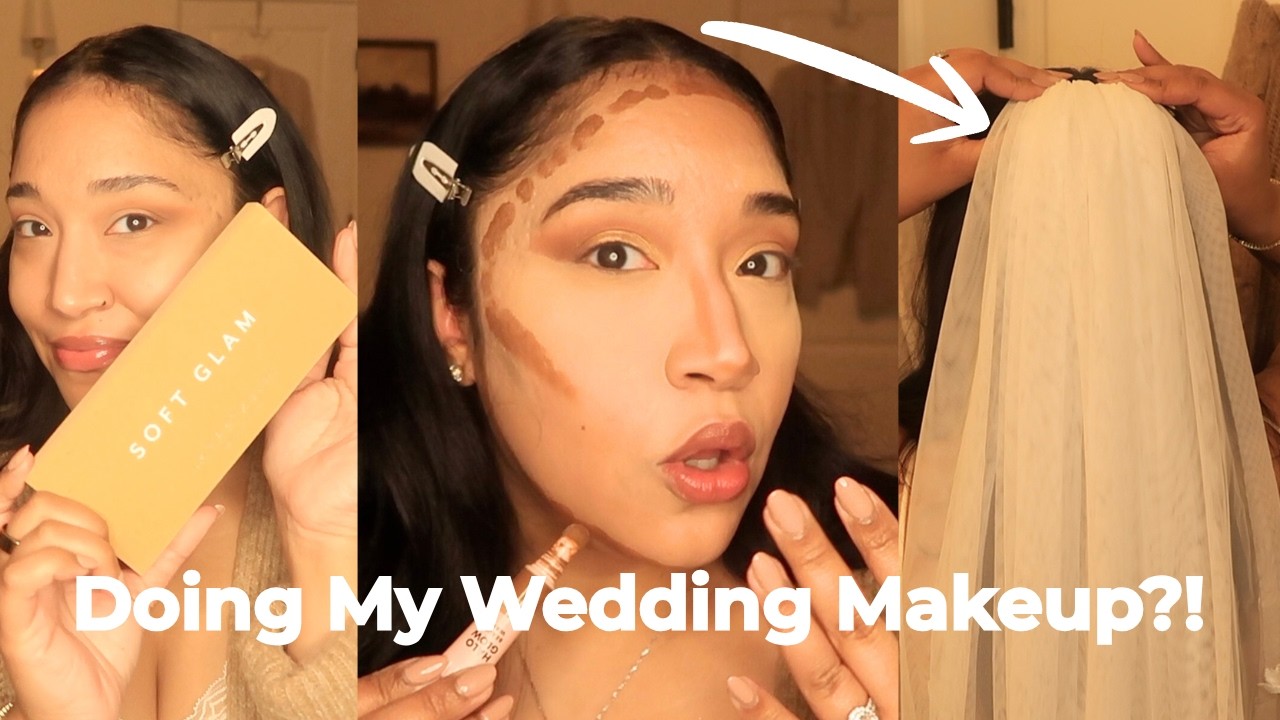 City Hall Wedding 🤍 | Doing My Own Wedding Makeup & Hair | Will I Regret This? | Soft Glam Trial