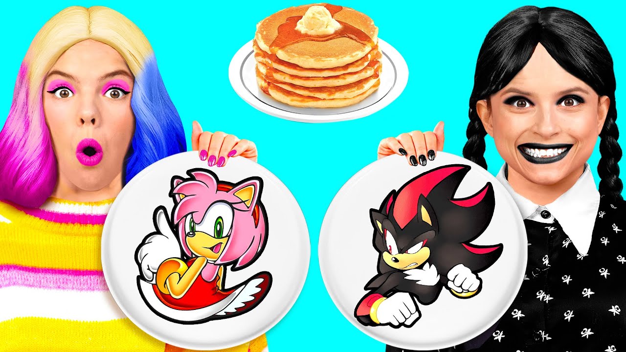 Pfannkuchen Kunst Challenge mit Wednesday Addams | Epische Essensschlacht