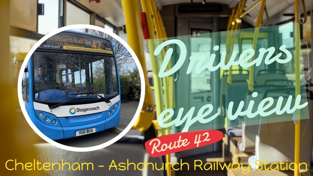 42 Cheltenham to Aschurch Railway Station via Wheatpieces & Tewkesbury -  FULL ROUTE & RETURN