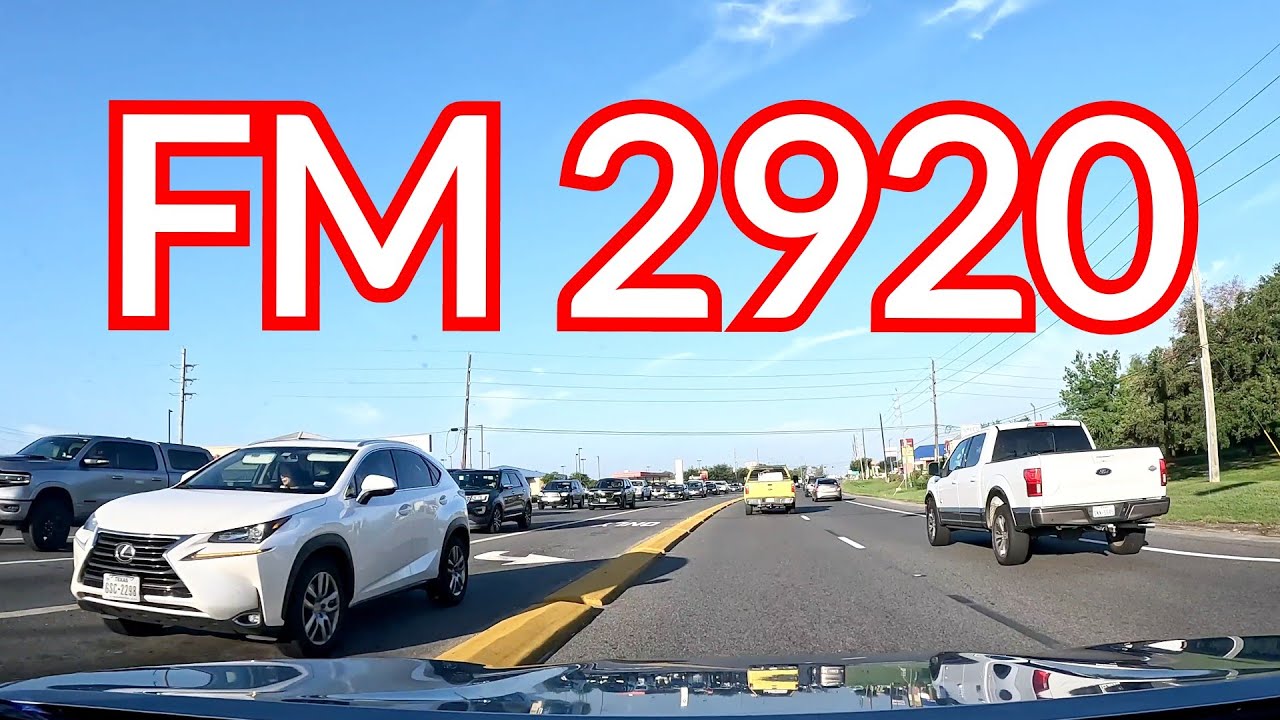 4K FM 2920 driving Houston Texas, Tomball Texas