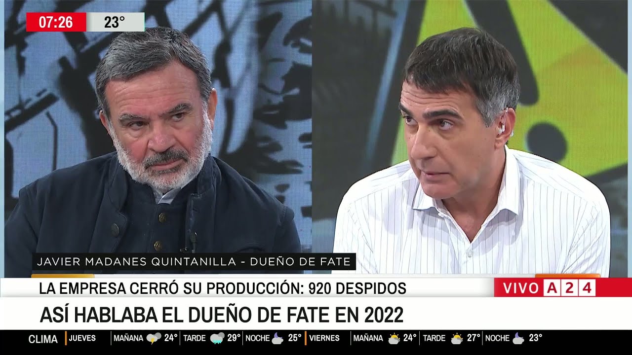 📢 CIERRE DE FATE: ASÍ HABLABA JAVIER MADANES QUINTANILLA, DUEÑO DE LA FÁBRICA EN 2022