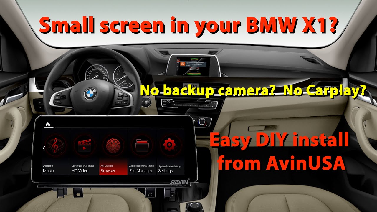 Обновите свой BMW X1, установив гигантский 12,3-дюймовый дисплей Android и камеру заднего вида — ...