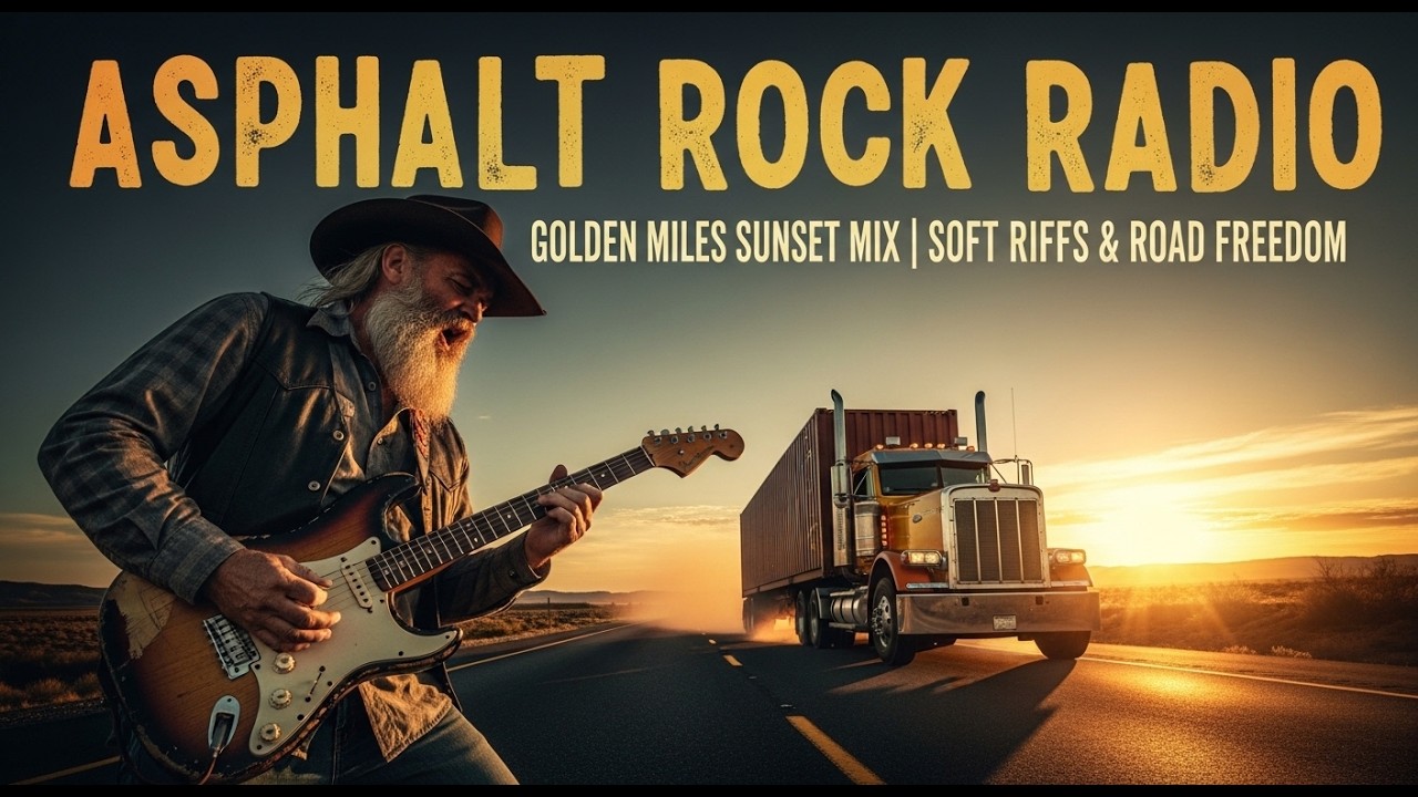 ASPHALT ROCK RADIO – SUNSET HORIZON FLAME MIX | WARM GUITARS & ENDLESS ROADS | #HorizonFlame