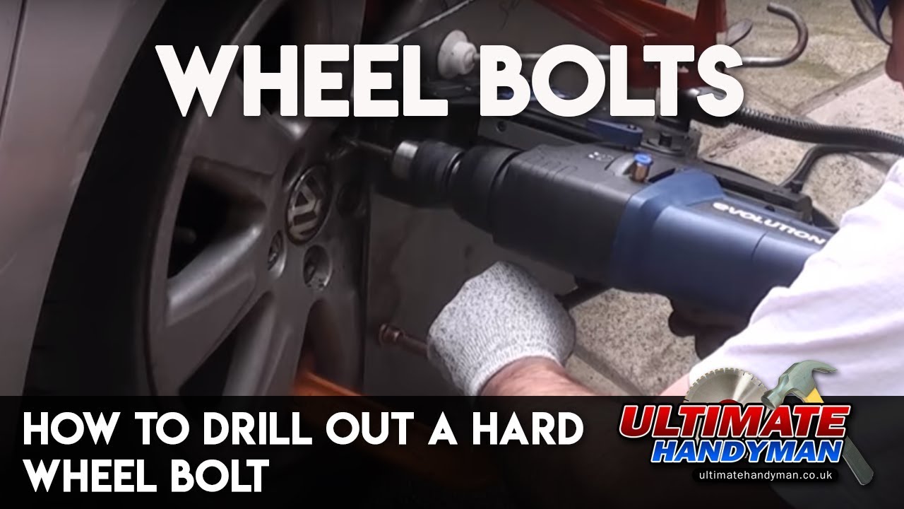 How to drill out a hard wheel bolt