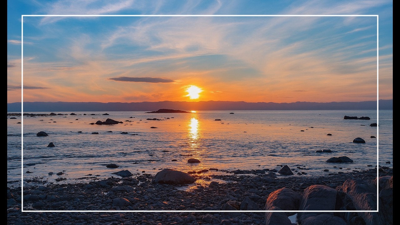 4K 🌅 Majestic Sunset Rising Tide 🌊  | Calm Ocean Waves | Relaxing Nature Sounds (No Music)