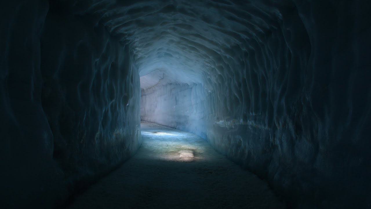 Howling Wind in a Snow Tunnel | Ice Cave Blizzard Windy Snow Snowstorm White Noise Ambience | 12 Hrs