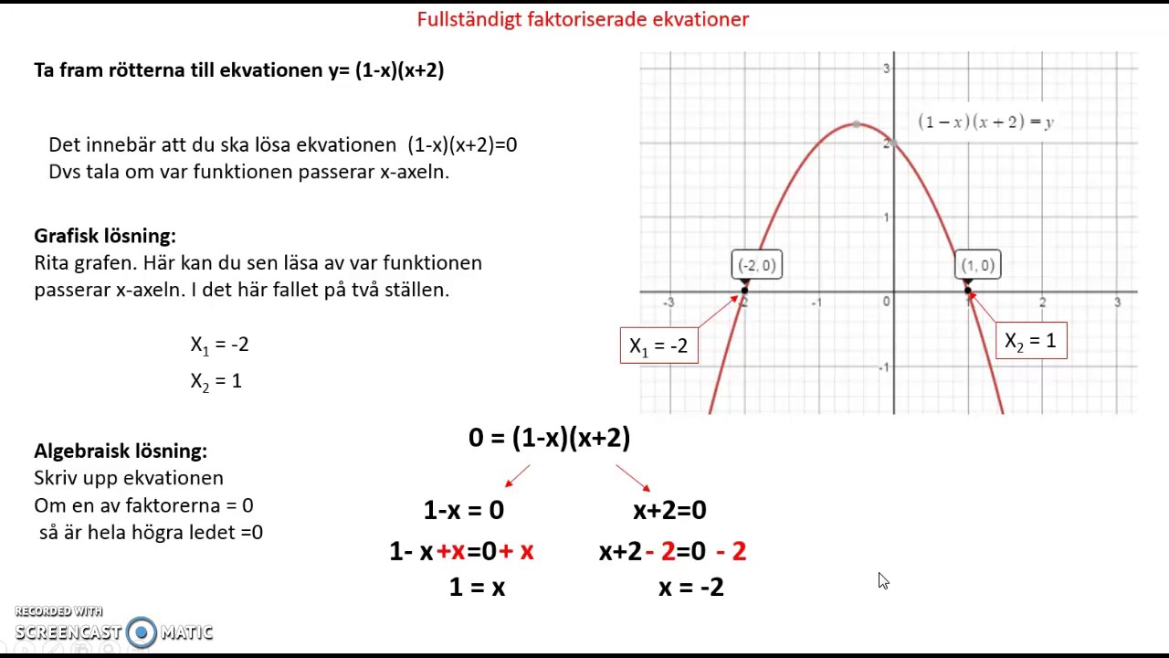 Enkla polynomekvationer Ma3