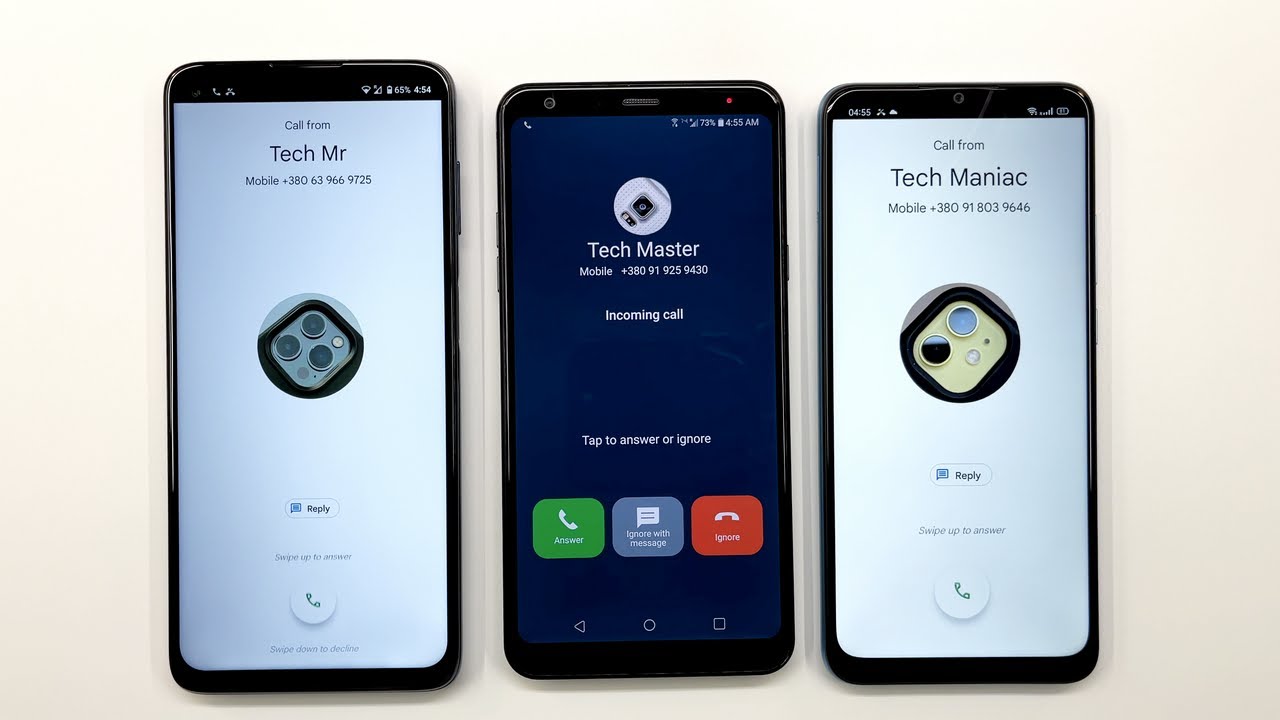 Motorola vs LG vs Oppo Incoming Calls