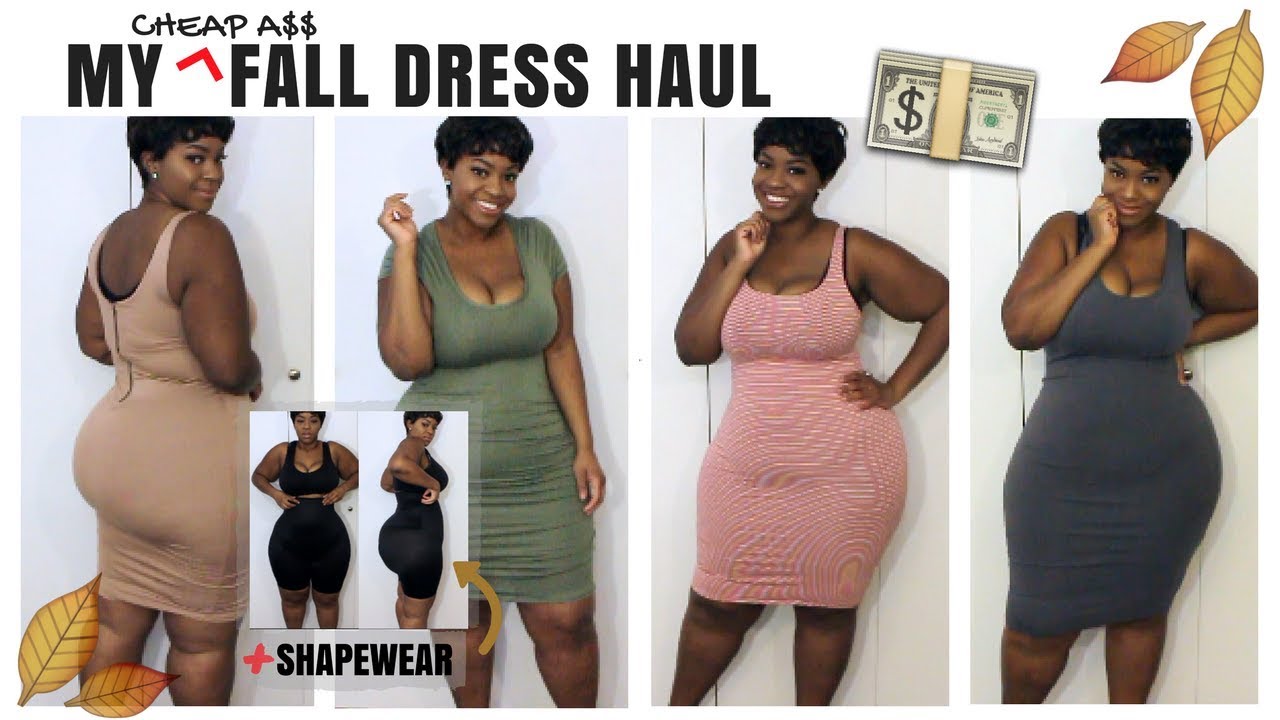 A Cheap AF Fall Dress Try-On Haul | feat. Ross | Plus Size/Curvy | Chelcie J