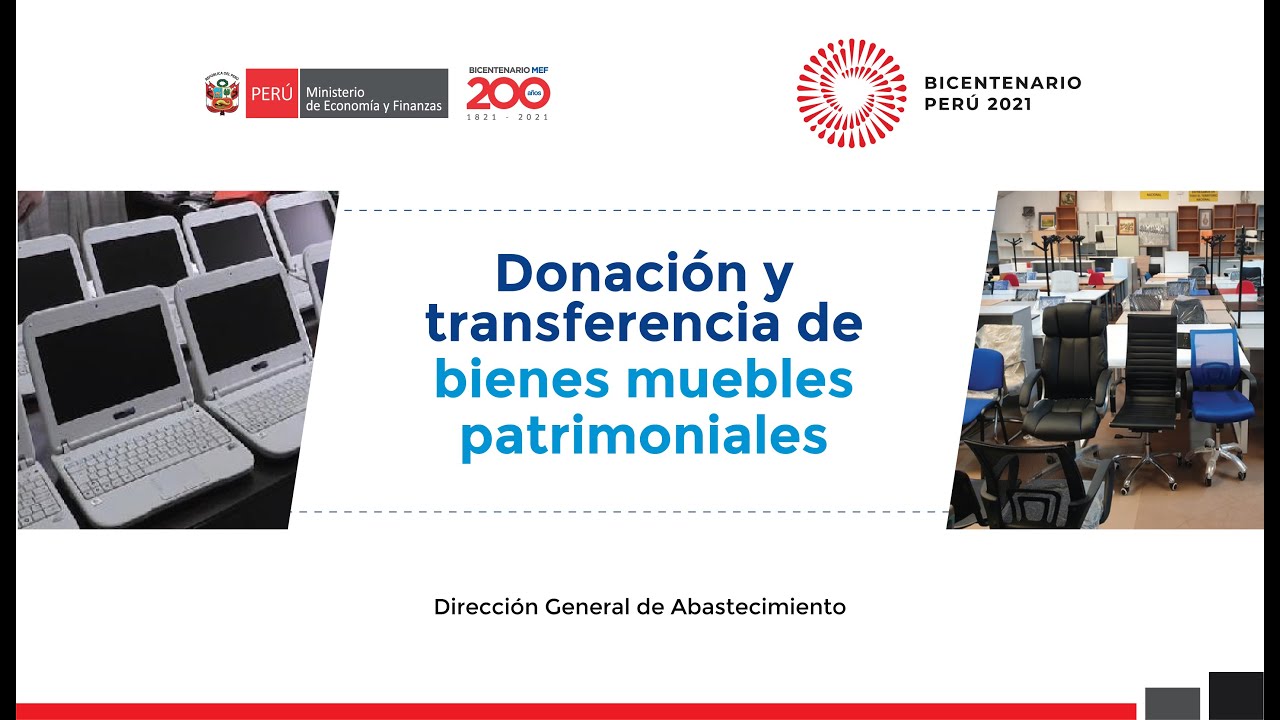 Donaci&oacute;n y transferencia de bienes muebles patrimoniales