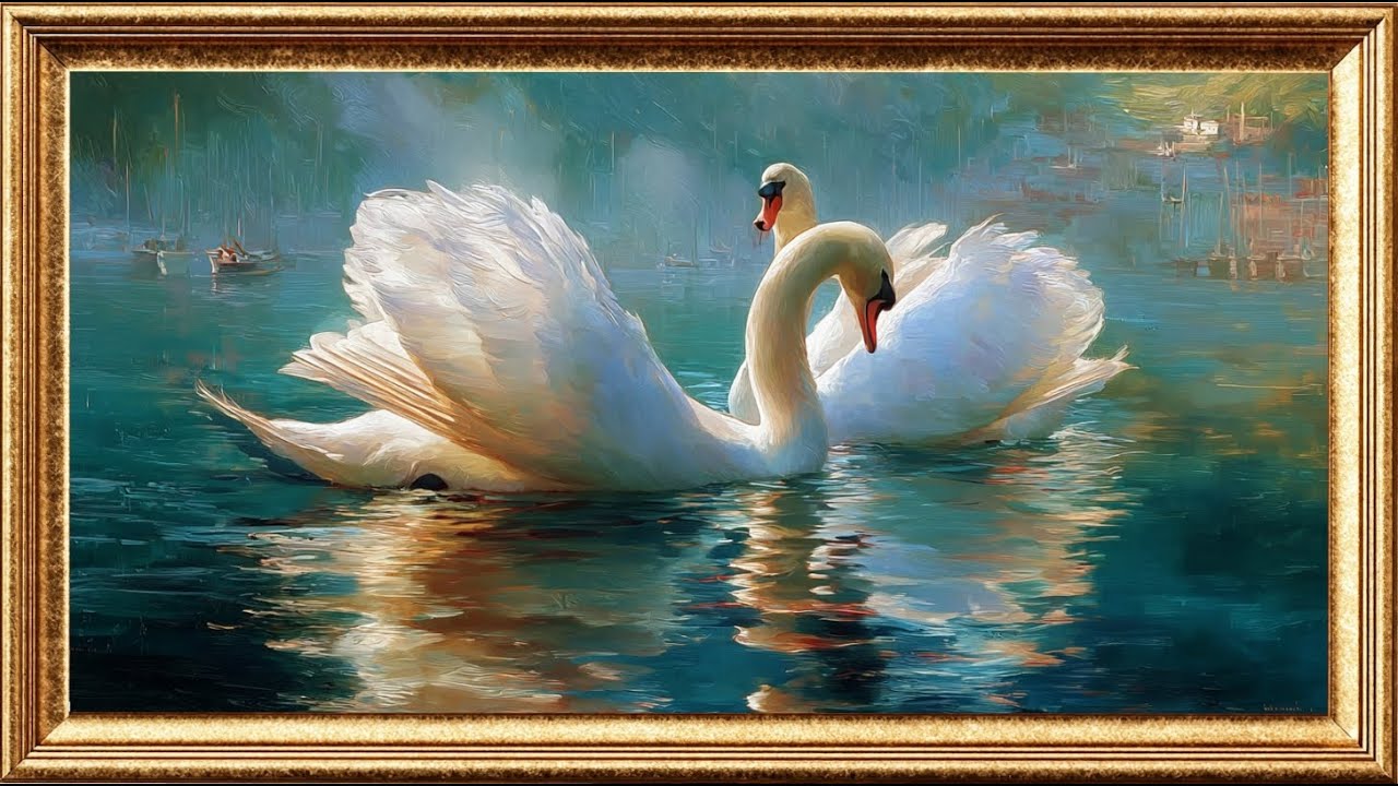 Swan Lake | Classic Oil Painting Display | Timeless Art for TV (3 Hours)