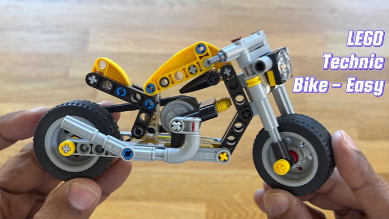 LEGO Technic 42225 Yellow Motorcycle | Full Step-by-Step Build | No Talking ASMR