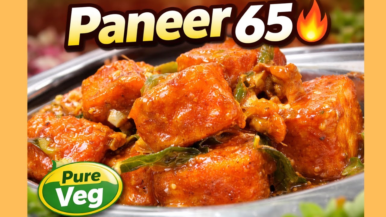 घरगुती पद्धतीने पनीर 65 | हॉटेलसारखी कुरकुरीत Paneer 65 रेसिपी
