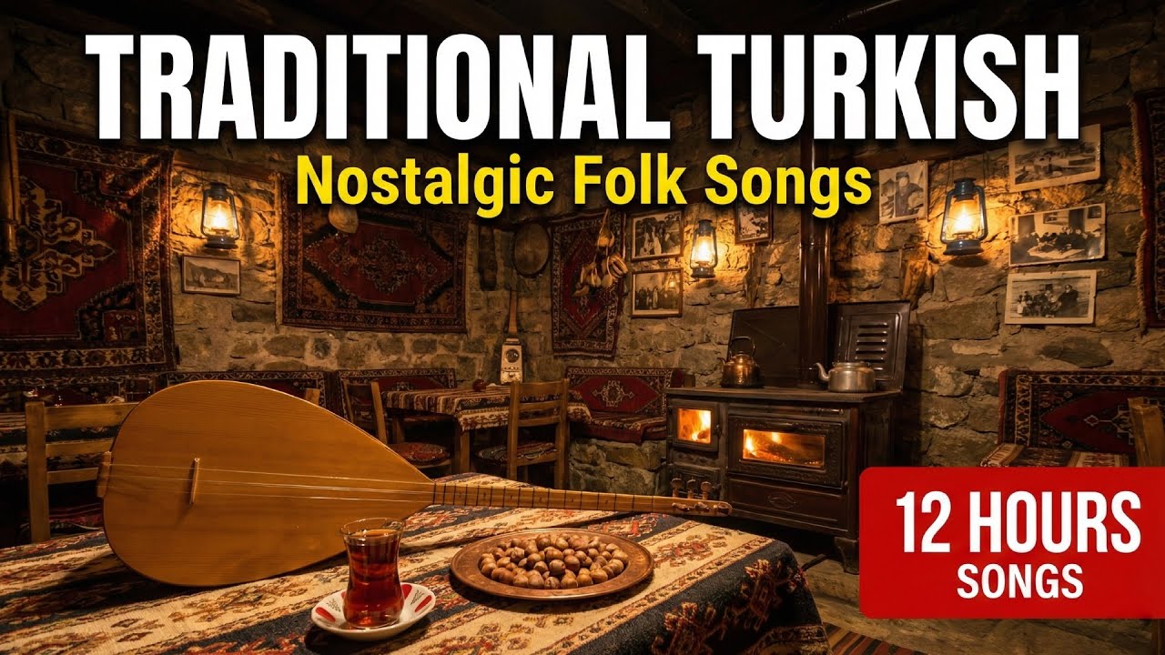 Traditional Turkish Restaurant Music | 12 Hours Nostalgic Folk Songs with Vocals
