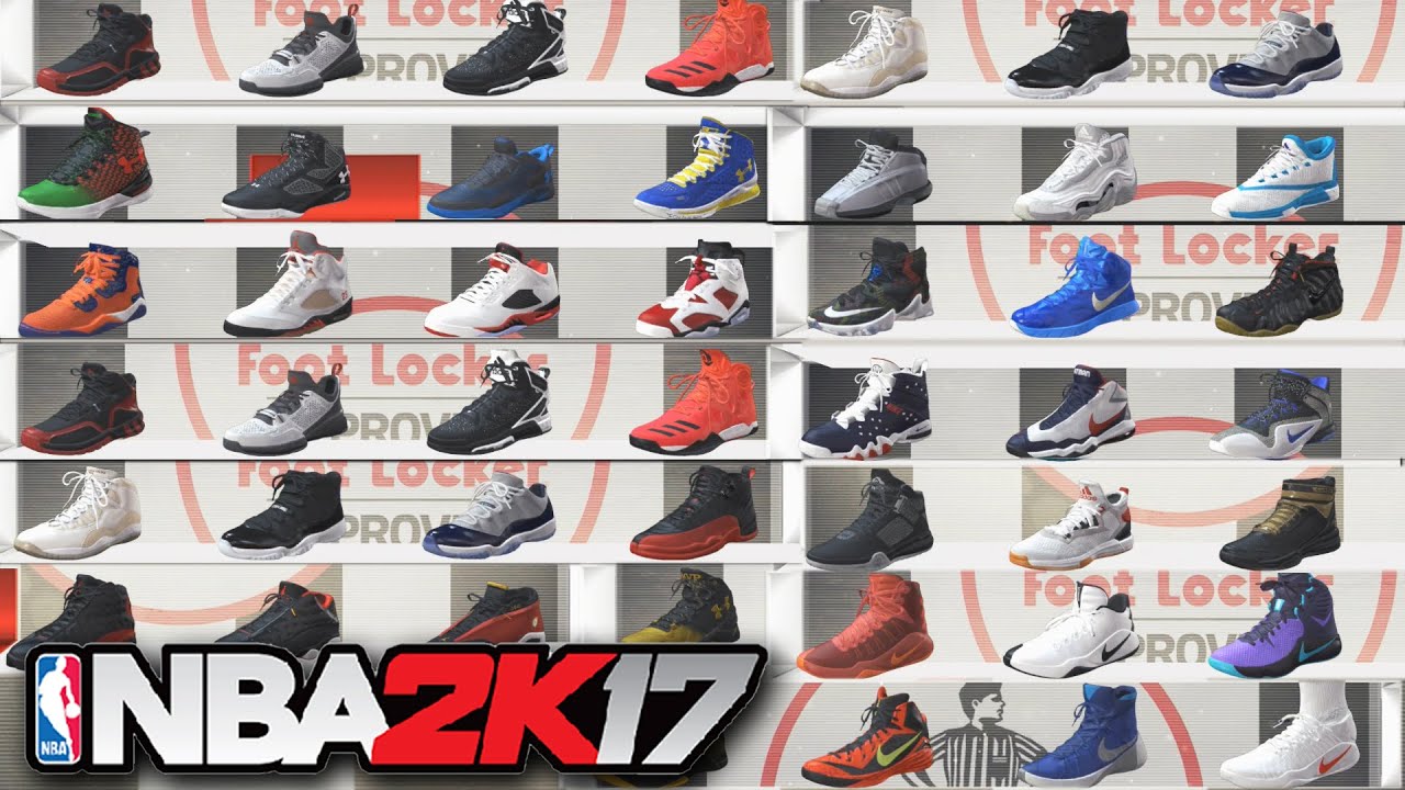 NBA 2K17 - All New Shoes, Jordan, Nike, Adidas, Under Armour, Reebok (Sneaker Brands) SHOWCASE