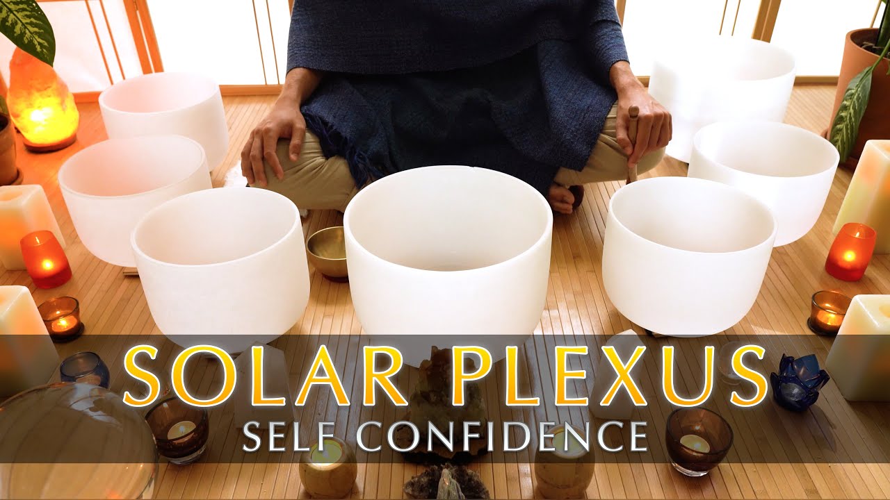 Solar Plexus Chakra Sound Bath | Crystal Singing Bowl Meditation | Assertion Meditation | 324 Hz