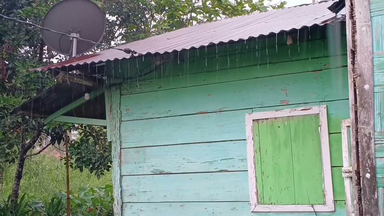 ASMR Rainstorm | Realistic Rain on Tin Roof & Rolling Thunder Sounds