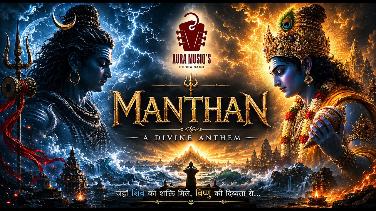 MANTHAN | Shiva x Vishnu Divine Anthem | Official Song | AURA MUSIQ'S | RUDRA SAINI