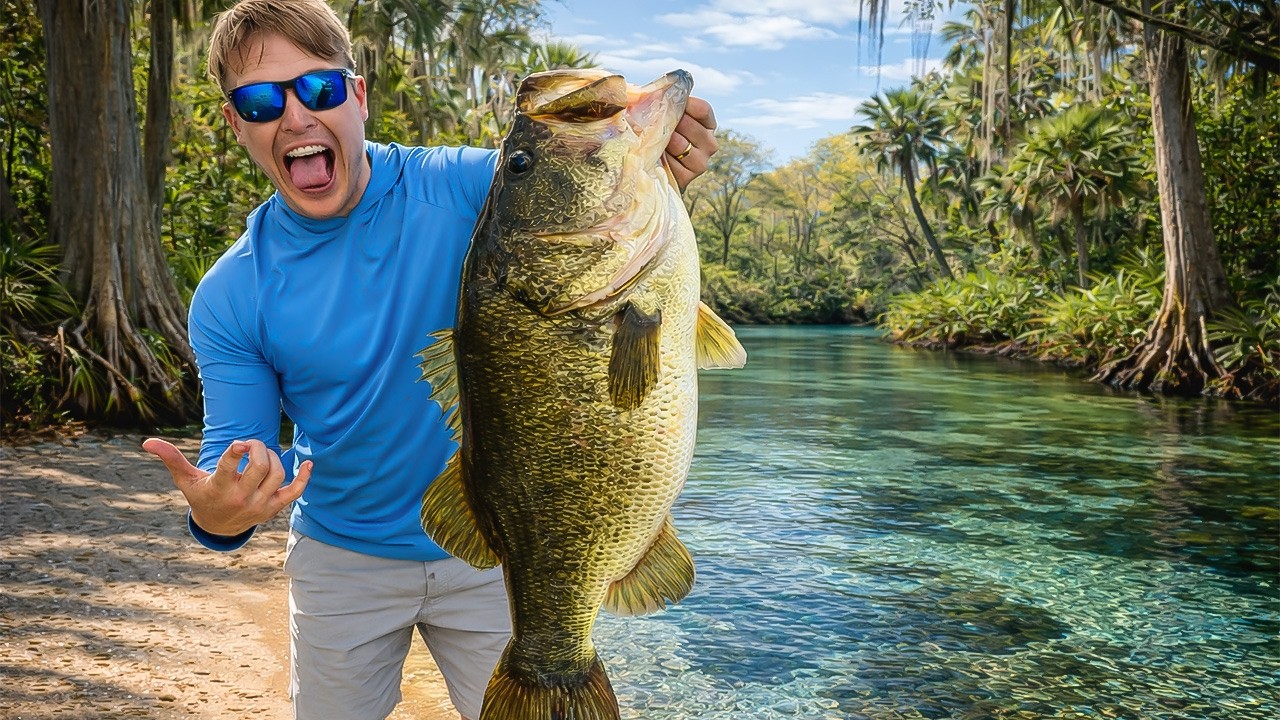 Fishing Deep In A Florida Swamp For Giant Bass