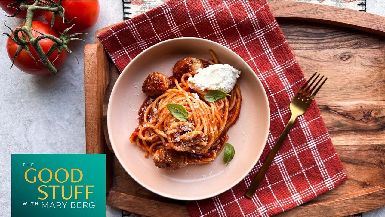 Mary's Recipe of the Day: Spaghetti and Sausage Meatballs with Whipped Ricotta | The Good Stuff