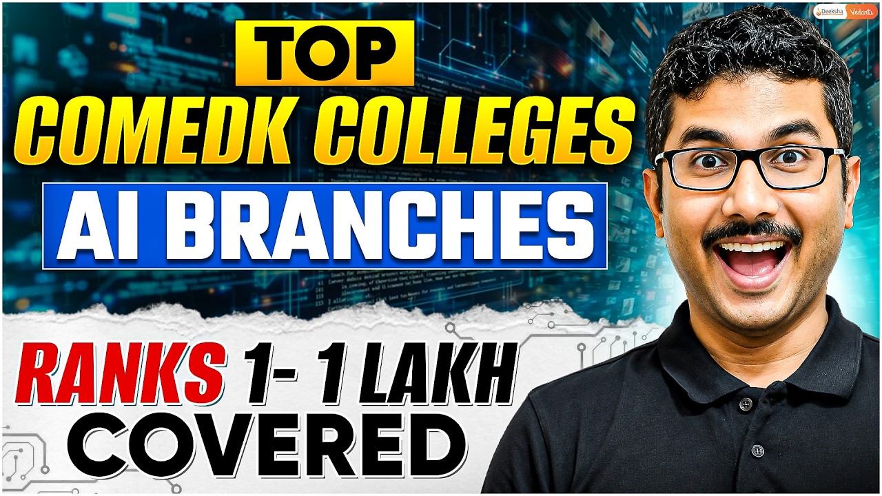 🚀 Top COMEDK 2026 AI Colleges Rank Wise | Best Colleges from Rank 1 to 1 LAKH | COMEDK Counselling