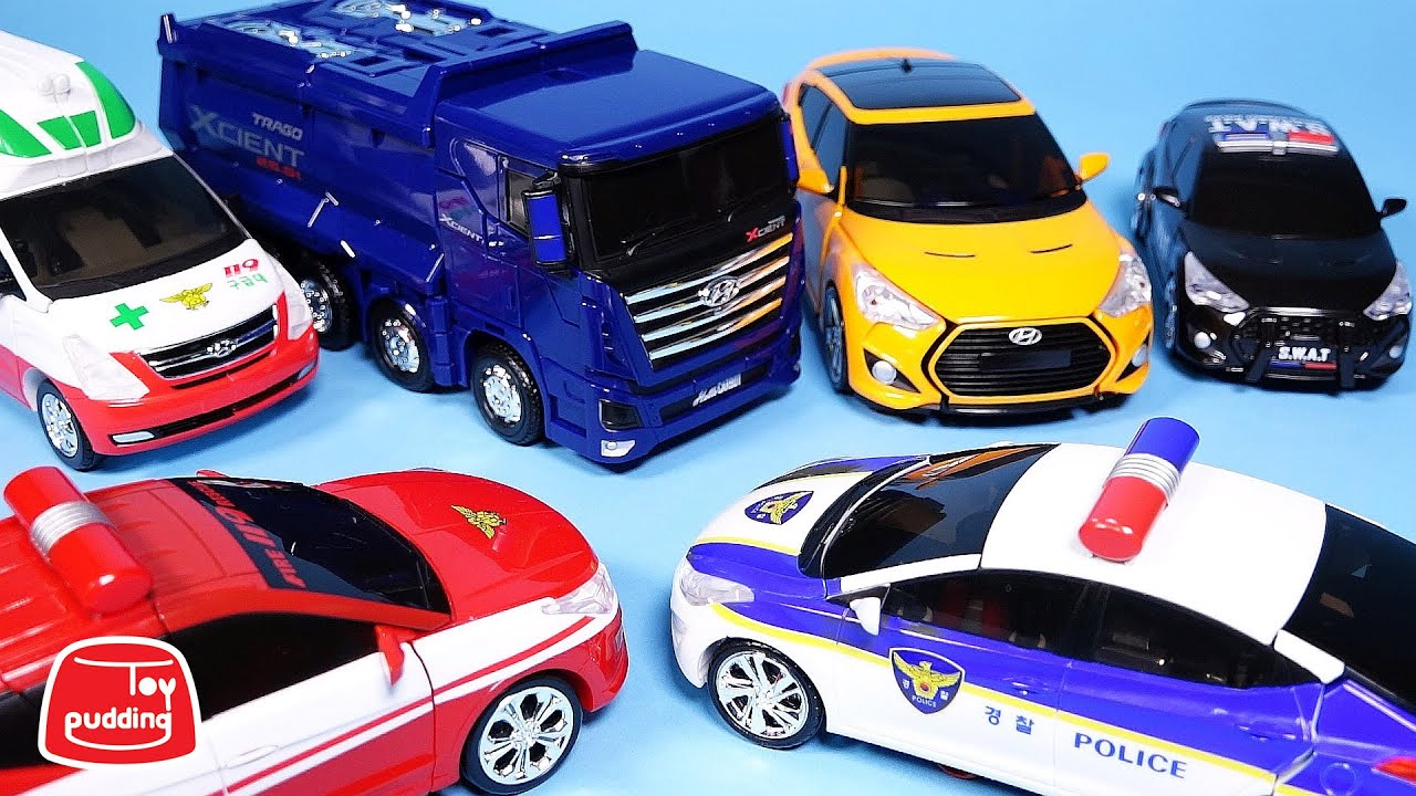 Hello CarBot robot car toys transformation video 카봇 펜타스톰 장난감 변신