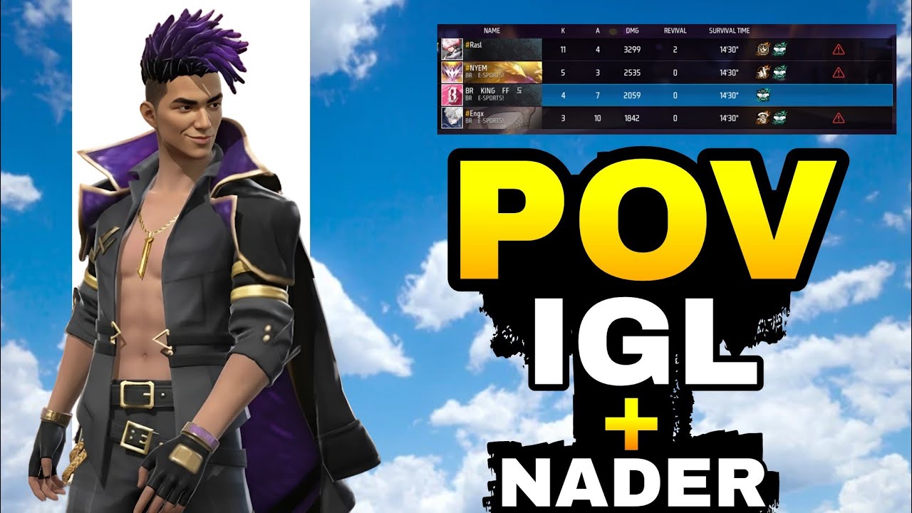 Турнир HIGLIGHT 🏆 POV IGL + NADER 💣💣 || BR KING FF #igl#higlight#freefire#nader#rawgameplay