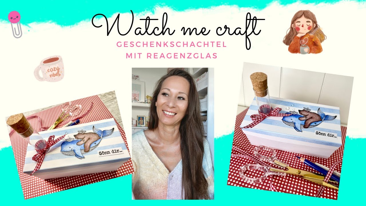 ☀️💞 Geschenkschachtel mit Reagenzglas I Geldgeschenk I Watch me craft I DIY I Annilis Welt ☀️💞