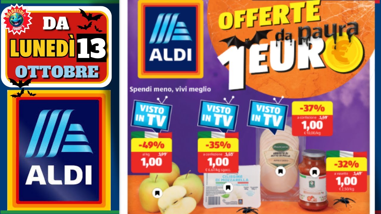 ALDI Volantino dal 13 Ottobre #anteprima 🎃 OFFERTE DA PAURA A 1 EURO 🟩⬜️🟥 Offerte e Promo