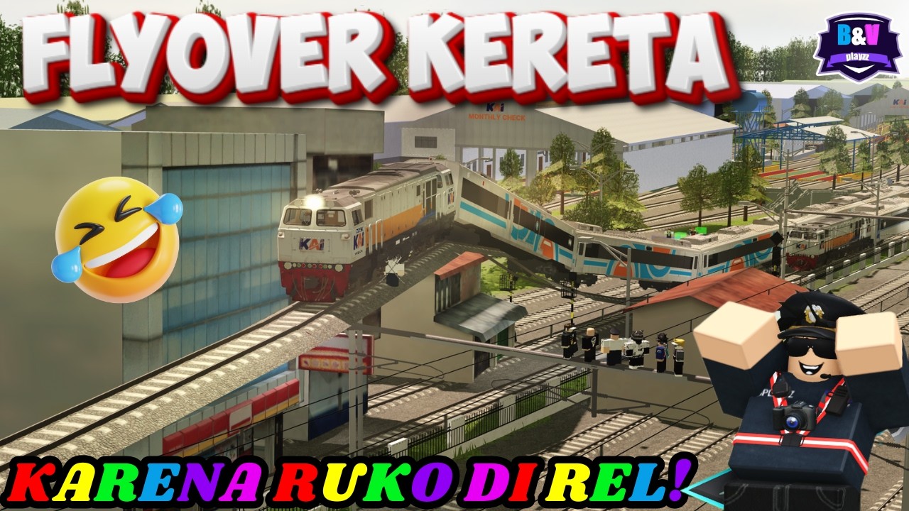 FLYOVER KERETA! KARENA RUKO DI REL | Roblox Incorails Indonesia