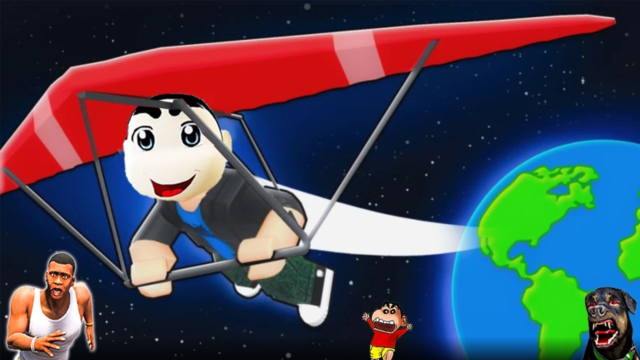 SHINCHAN in Roblox But EVERY SECOND +1 GLIDER SPEED To Escape! | DREAM SQUAD