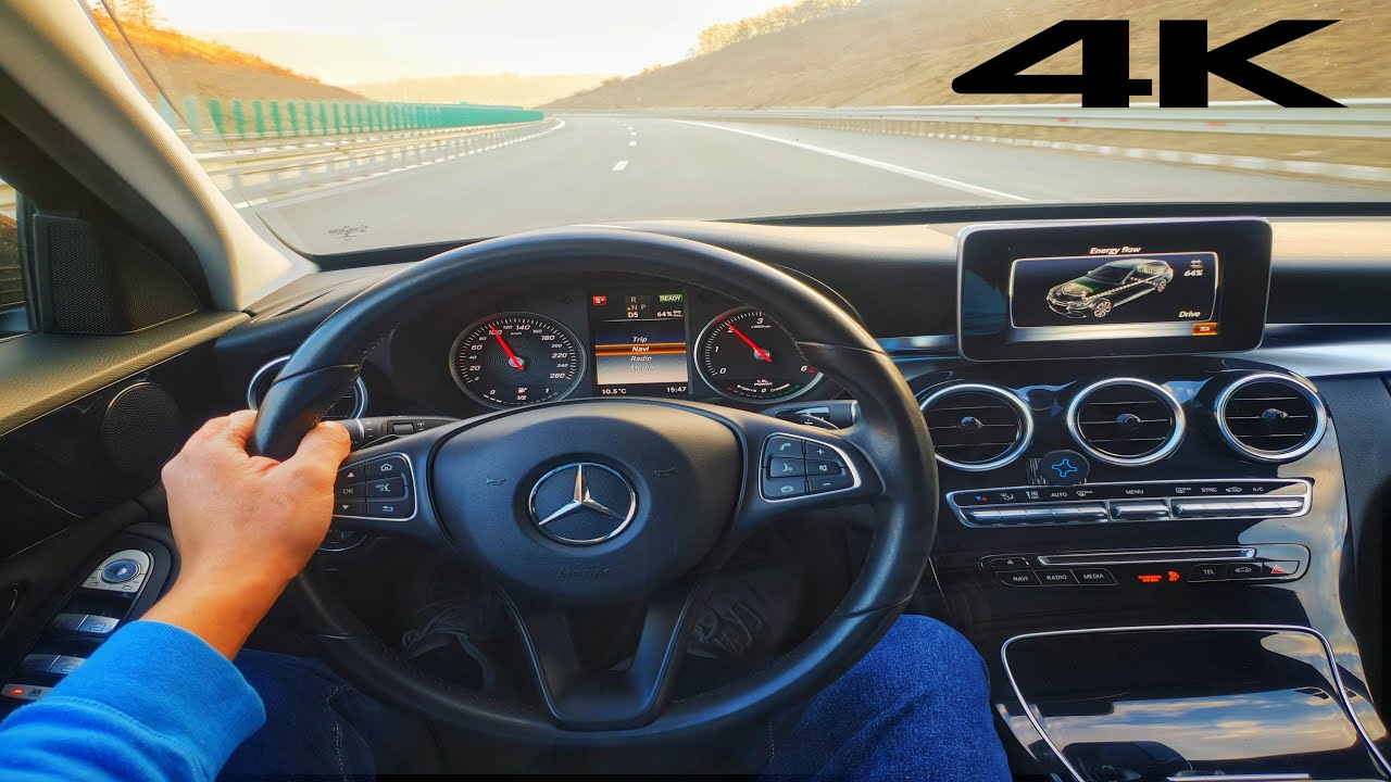 MERCEDES C Class C300h 2015  4K POV  | Test Drive Onboard | Walkaround