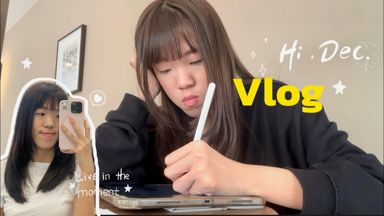 Hello december🌱: finally cutting my hair💇‍♀️ ; productive study vlog 📚，A day in my life in taiwan 
