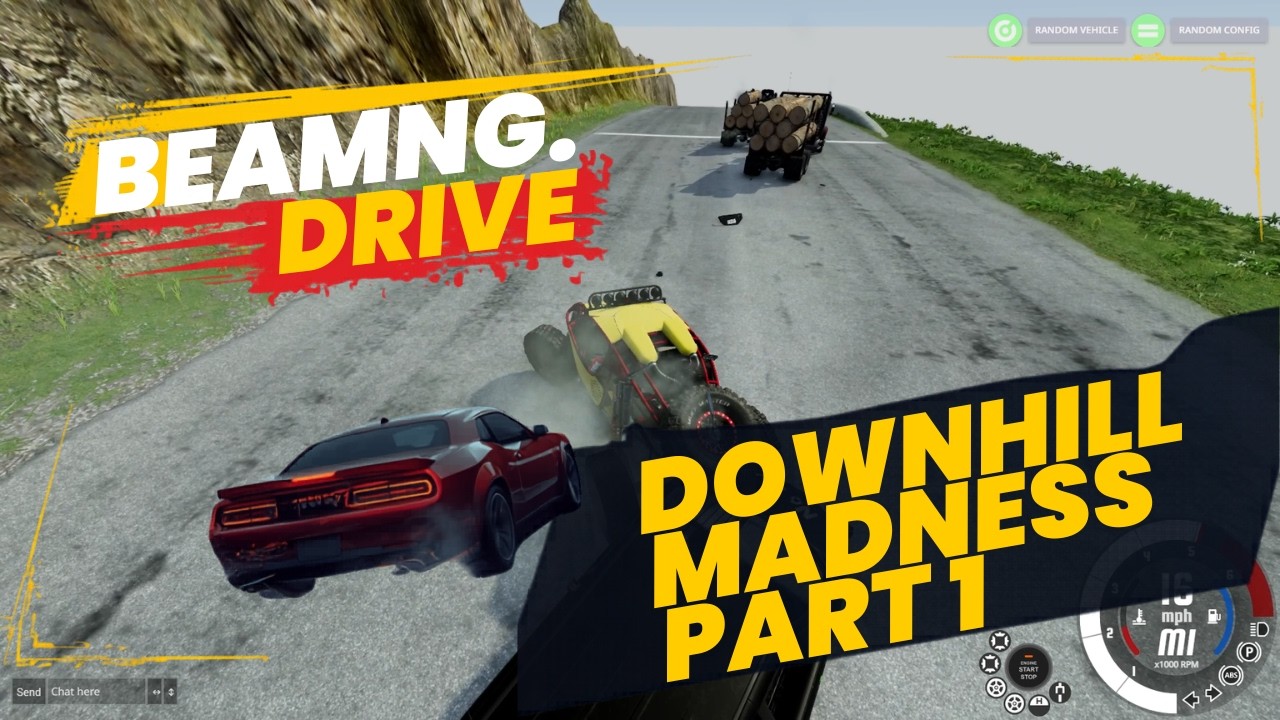 DOWNHILL MADNESS in BeamNG.drive vs @GrandpasBeamNGGarage & AI! (Part 1 - Epic Crashes & Chaos)